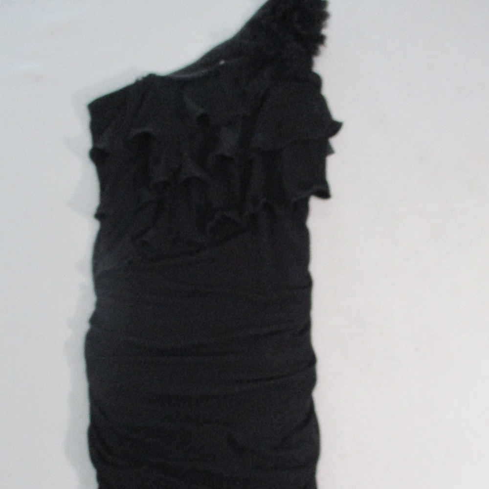 B Too Women Dress S Black One Shoulde